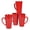 Red, variant on 16oz Funnel Ceramic Tall Coffee Mugs for Coffee, Tea, Cocoa, Latte, Milk