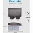 thumbnail image 2 of 16A Waterproof Outdoor Double Electrical Socket, IP66 Wall Outlet, 2 of 4