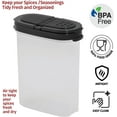 thumbnail image 5 of Signora Ware Spice Jars 9.5 oz Airtight Plastic Black Salt & Pepper Shakers 2 Pack, 5 of 5