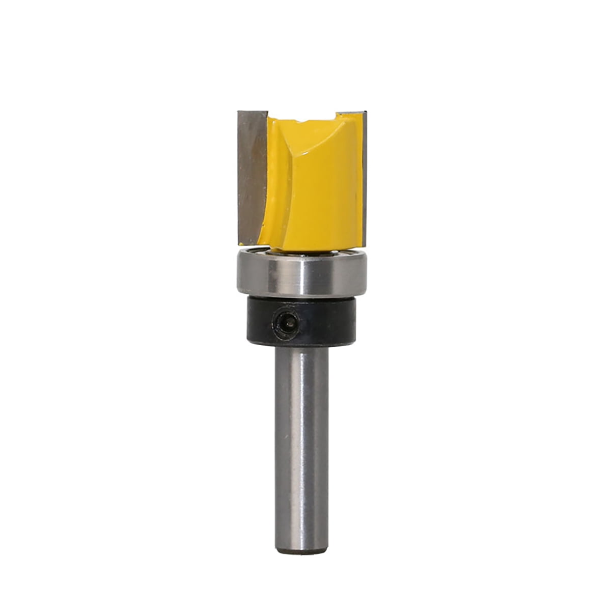 SEIWEI 4Pcs Template Pattern Trim Router Bit Set 8mm Shank Woodworking Milling Tool Yellow ( 4 Size)