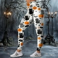thumbnail image 7 of CAUYDY Women's Brushed Christmas Halloween Ankle Length Seasonal Printed Leggings(White,L), 7 of 7
