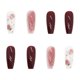 thumbnail image 3 of Hielo Transparente Rojo Marrón Oolong Rosa Verano Largo Uñas Arte Use Armadura uñas, 3 of 5