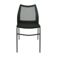 thumbnail image 6 of Flash Furniture 5 Pack Black Stack Chair with Air-Vent Back, Non-Sled Base and Black Powder Coated Metal Frame, 6 of 13
