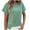 Green, variant on Trendy Ribbed Womens Tops Summer Short Sleeve Loose Casual T Shirts Tops