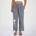 thumbnail image 2 of WILLBEST Pantalones Casuales elegantes para Mujer: Pantalones Elásticos con Estampado Floral y Pierna Ceñida para Un Uso Diario Cómodo. XXXL, 2 of 7
