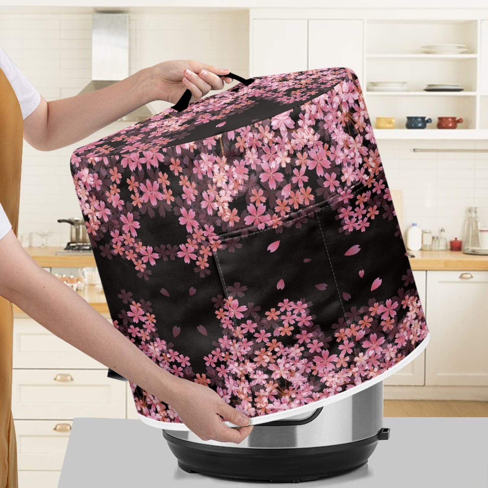 Xoenoiee Cherry Floral Blossom Print Kitchen Appliance Dust Cover for