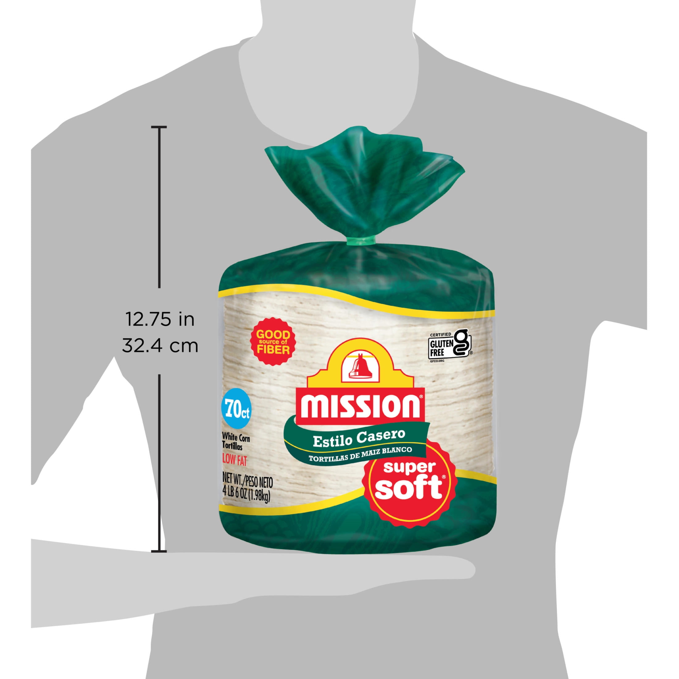 Mission Super Soft Estilo Casero White Corn Tortillas, 70 Count