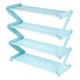 thumbnail image 1 of Zapatero 4 Niveles Zapatero en forma de Z Organizador de almacenamiento de plástico y metal para dormitorio en casa, Azul tholdsy HA005139-01B, 1 of 7
