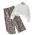 thumbnail image 7 of Girls Casual Outfit Hoodie with Animal Print Pants Two Piece Clothes, 7 of 7