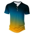 thumbnail image 4 of Zylanna Men's Short Sleeve T-Shirts, Gradient Color Summer Crew Neck Lightweight Daily leisure Tops for Men Multicolor Size L, 4 of 5