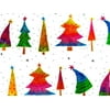 Pack of 1, Rainbow Trees 26" x 417' Half Ream Gift Wrap (Metallized) for Holiday, Party, Kids' Birthday, Wedding & Special Occasion Packaging