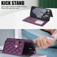 thumbnail image 3 of Case Wallet for Google Pixel 8 Pro, [Wristlet & Crossbody Strap] RFID Blocking 5 Card Slots Stand [Shockproof TPU Shell] PU Leather Magnetic Flip Cover Compatible with Google Pixel 8 Pro, Darkpurple, 3 of 9