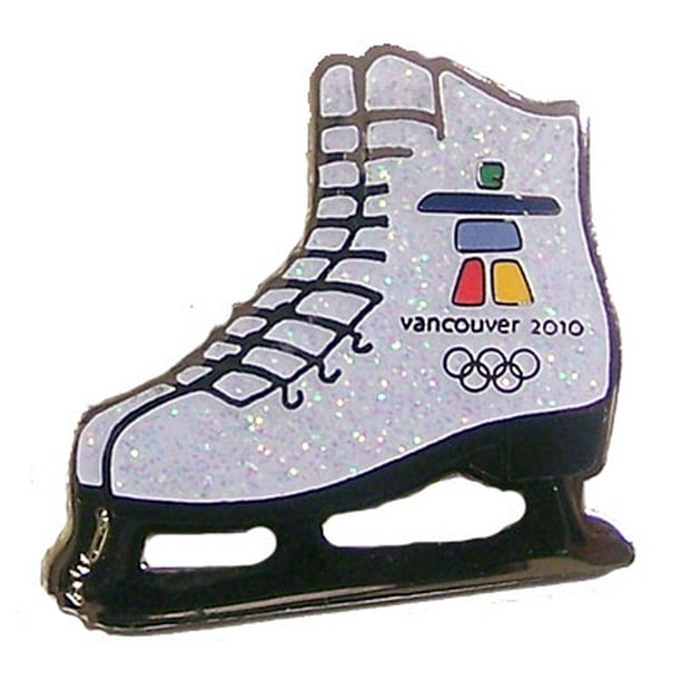 Vancouver Olympics 2010 Glitter Figure Skate Pin