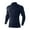 Navy, variant on Men's thermal Compression Shirt Fleece Lined Long Sleeve Athletic Base Layer Cold Weather Gear Workout Top White