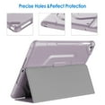 thumbnail image 5 of JETech Case for iPad 9.7-inch (2018/2017 Model, 6th/5th Generation), Double-fold Stand with Shockproof TPU Back Cover, Auto Wake/Sleep (Light Purple), 5 of 7