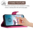 thumbnail image 5 of SaniMore Case for Motorola Edge 40 Neo, PU Leather 3D Lattice Stylish for Girls Crossbody Lanyard Flip Kickstand Card Slots Cash Pocket Magnetic Clasp Full Protective Shockproof Wallet Shell, Rose, 5 of 9