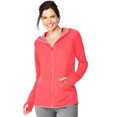 thumbnail image 1 of Hanes Womens Sport Performance Fleece Zip Up Hoodie, S, Razzle Pink Heather, 1 of 3