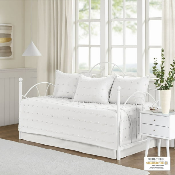 Home Essence Apartment Kay Cotton Jacquard Daybed Set, Ivory