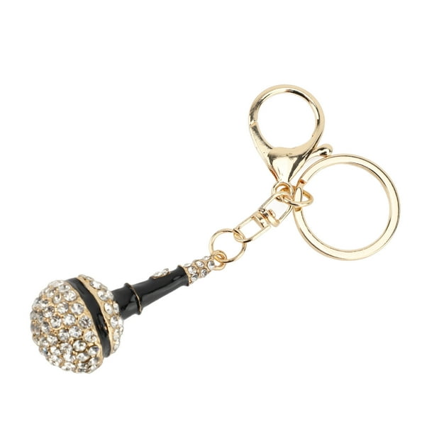Keyring de Micrófono, Llavero de Micrófono de Oro Black Multifuncional Para Bolsos