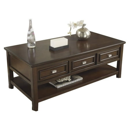 Ashley Larimer Rectangular Coffee Table With Drawers In Dark Brown Ashley Larimer Rectangular Coffee Table with Drawers in Dark Brown - Ashley Larimer Rectangular Coffee Table With Drawers In Dark Brown