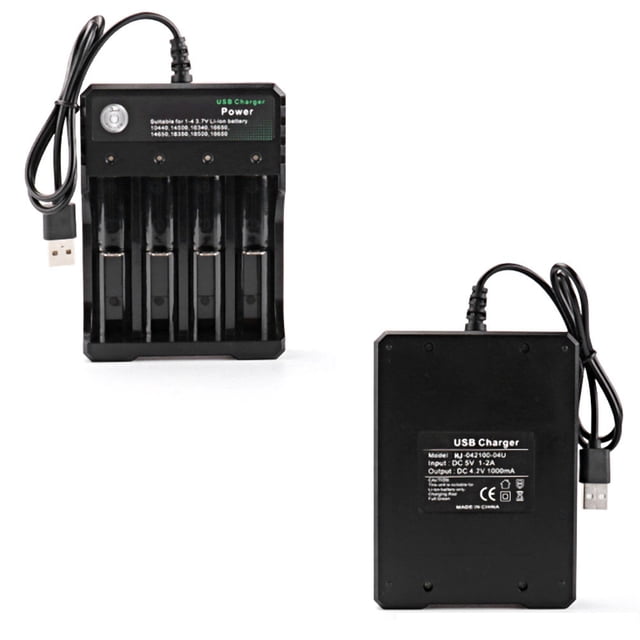 USB Smart Battery Charger, Rechargeable Battery USB Rechargeable Battery, 4 Slots Battery Charger For Office Rechargeable Battery Home