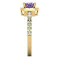 thumbnail image 3 of Halo Engagement Ring for Women - 0.89ct Simulated Alexandrite in 18K Yellow Gold Promise Ring, 3 of 6