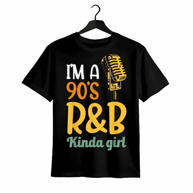 Camiseta 100 % algodón con estampado de música soul, hip hop y R&B de los 90.