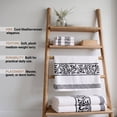 thumbnail image 5 of Superior Athens Cotton Greek Scroll Bath Towel Set of 4, Quick Dry Towels, White-Chocolate, 5 of 7