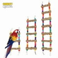 thumbnail image 2 of 3/5/7 Ladder Birds Pet Parrot Ladders Climbing Toy Natural Wood Hanging Colorful Ball Toy for Conures Parakeets Cockatiels D9253, 2 of 9