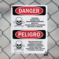 thumbnail image 5 of (2 Pack) Chlorine Hazard Area Bilingual OSHA Danger Sign 18 Inch X 24 Inch Plastic Sign, Weather Resistant, UV Protected for Workplace, Business, and Construction Site, Made in the USA, 5 of 8