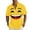 F, variant on Tqyyweavej Funny Face Hawaiian Shirt for Men Oversized Botton Down V-neck Beach Summer T-Shirts Folded Hem Short Sleeve Loose Tops, Yellow