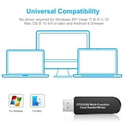 USB SD Card Reader, TSV Micro USB 2.0 OTG Adapter Memory Card Reader for SD/Micro SD/TF/SDXC/SDHC/MMC/RS-MMC/Microsdhc/Microsdxc, Camera Flash Card Reader Support Windows, Linux, Mac OS, Android