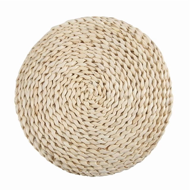 Puf Redondo Natural CojíN Tejido Hecho a Mano Llene la Almohada de Seda Floss Suave Silla de Yoga Alfombrilla de Asiento Almohadilla de Ventana (B)