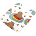 thumbnail image 5 of SKYSONIC Bathroom Rug Toiletry Mat Set, 2 pack Capybara in Pool Print, Fluffy Plush Absorbent Bath Rugs Carpet for Bathroom Floor Toilet Tub and Shower,23.6"x15.7"+17.3"x13.4", 5 of 7
