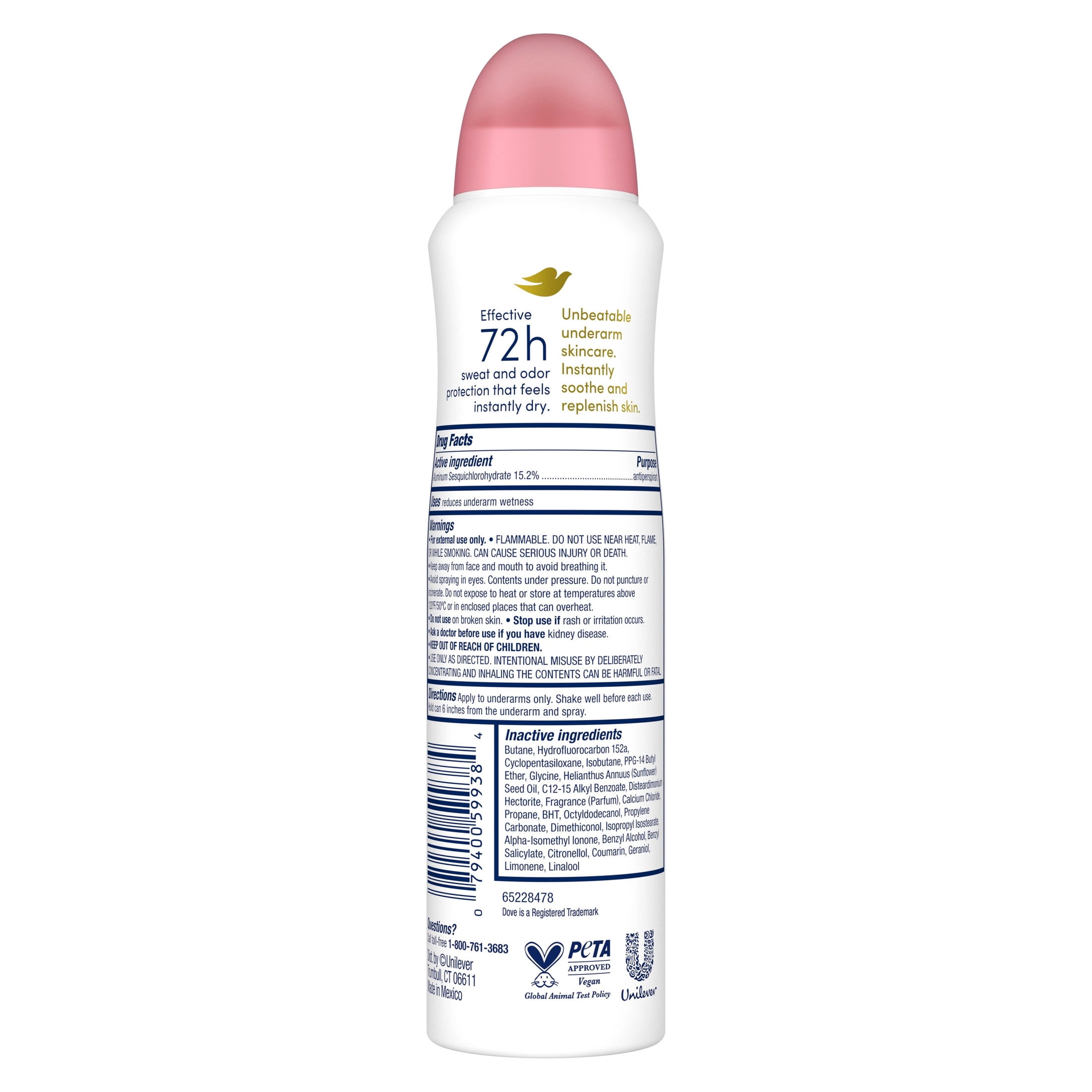 Dove Advanced Care Antiperspirant Deodorant Spray Antiperspirant Deodorant To Help Skin Barrier Repair After Shaving Powder Soft,3.8 oz