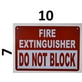 thumbnail image 2 of FIRE Extinguisher DO NOT Block Sign (Reflective,Aluminium, RED Background, 7X10 inch)(ref-2022-4), 2 of 4