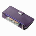 thumbnail image 3 of Detachable Magnetic Case Wallet For Samsung A25 5G Compatible with MagSafe Wireless Charging Phone Cover Multi Card Slots Cash Coin Zipper Pocket RFID Blocking For Samsung Galaxy A25 5G, Purple, 3 of 9