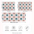 thumbnail image 2 of Yayeee Pillowcase Standard Size Set of 2 Satin Wrinkle Resistant Envelope Pillow Case, Flowers Geometric Pattern, 2 of 8