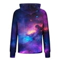 thumbnail image 5 of Ceisia Purple-Blue Nebula Print Hooded Top Men's Slim Fit Long Sleeve UV Protective Face Mask Shirt Orange L Gifts, 5 of 5