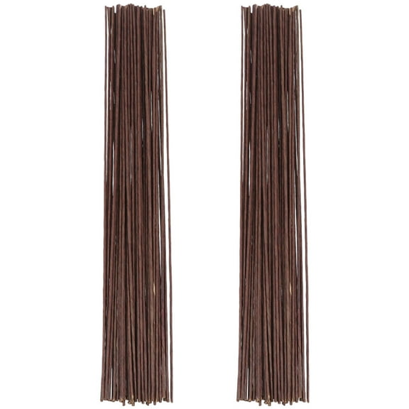 LIFKOME 100Pcs Coffee Colored Floral Stems for Florist Wire and DIY Handmade Projects