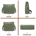 thumbnail image 5 of AUYOCO Bolso bandolera de piel vegana para mujer, bolso cruzado con correa para guitarra, bolsillos con cremallera, bolso de hombro, 5 of 5