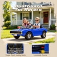 thumbnail image 5 of iYofe 24V 2 Seater Licensed 1970 Dodge Charger R/T Powered Ride-On Car with Remote Control & Safety Belt, Blue, 5 of 10