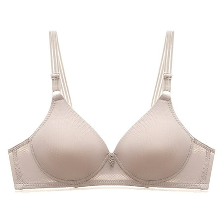 

Women s Plus Size Lace Lingerie Bras Comfortable Bra Gathered Together Wirefree Daily Bra Underwear Push-up Bra and Bow Knot Triangle Underwear Sets