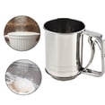 thumbnail image 3 of Inteprter Tamiz grande para hornear taza de acero inoxidable azúcar en polvo Manual polvo harina malla tamiz cocina herramienta para hornear Herramientas y accesorios para hornear, 3 of 6