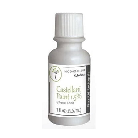 Castellani Paint Phenol 1.5% Colorless, Modified Antiseptic - 1 Oz