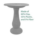 thumbnail image 2 of Birds and Beyond 24-Inch Freestanding Lightweight Fiber Clay Pedestal Birdbath, 2 of 11