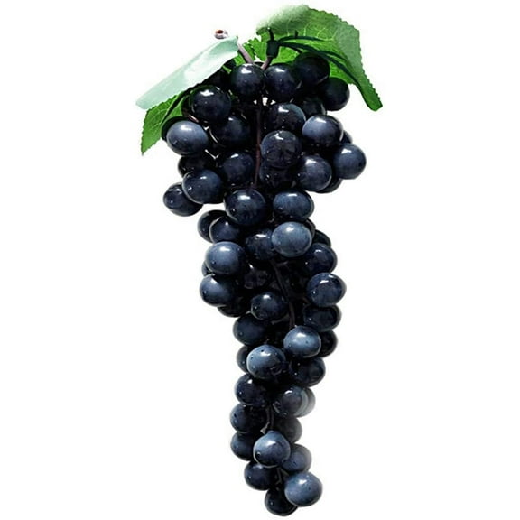 28cm Lifelike Artificial Grapes Home Decoration Winery Decoration Life-Like Big Bunch of Simulation Fruit Grapes Black 1 String