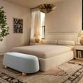 thumbnail image 2 of Jaine Stone Grey Loose Mohair Large Ottoman, 2 of 4