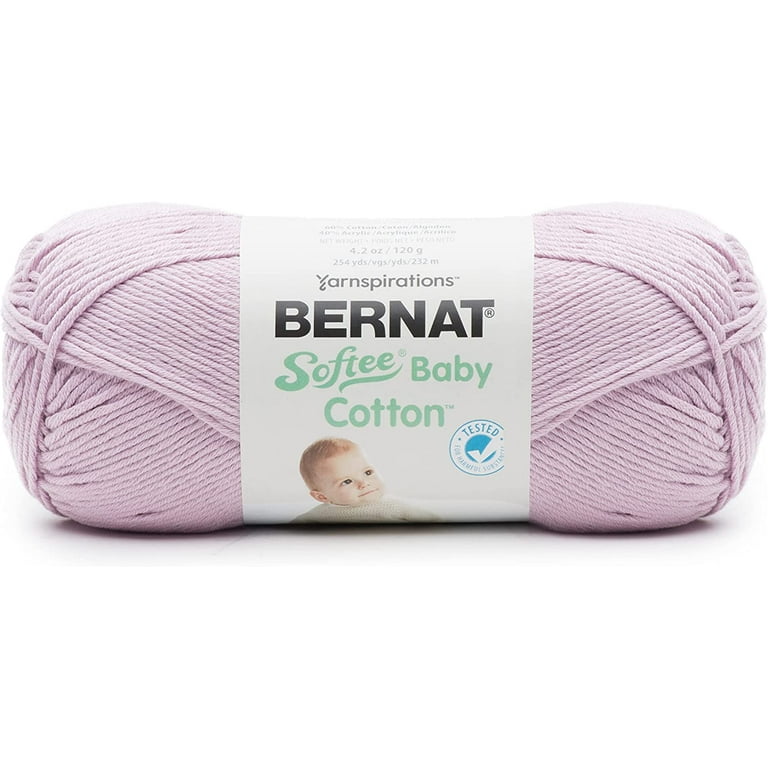 Bernat Softee Baby Cotton Soft Plum Yarn - 3 Pack of 120g/4.25oz