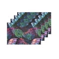 thumbnail image 4 of MKHERT Multi-Color Tropical Palm Tree Hawaiian Jungle Monstera Leaf Placemats Table Mats for Dining Room Kitchen Table Decoration 12x18 inch,Set of 4, 4 of 4